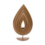Candle Holder Metal & Glass Gold image number 0