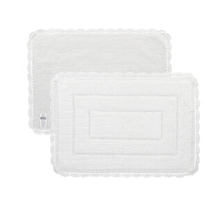 Boutique Blanche white cotton bathmat 60*90 cm