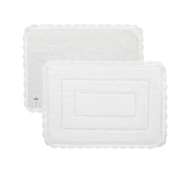 Boutique Blanche white cotton bathmat 60*90 cm image number 0