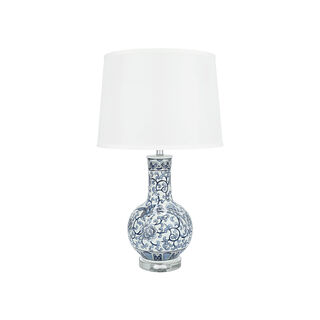 Table Lamp Blue And White 22 *22 * 45 cm