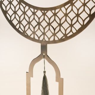 هومز ديكور رمضاني معدني بتصميم هلال، فضي 33*8*28سم