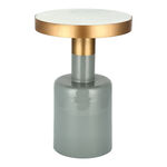 Marble Round Side Table Black Base 36X36X51 CM image number 1