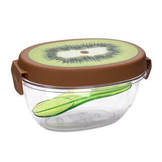 Snips Plastic Kiwi Fruit Saver With Lid Green Color