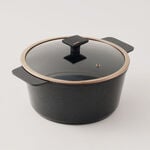 Alberto aluminum casserole with glass lid 2.5L, black image number 0