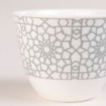 Zukhroof 28 Pieces Porcelain Tea And Coffee Set Othmani Gray Serve 6 image number 3