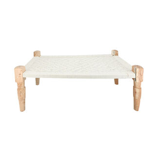 Macrame Wooden Coffee Table 120*50*40 cm