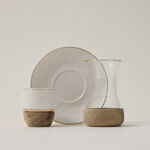 18 Pcs Arabic Tea And Coffee Set White Blend image number 0