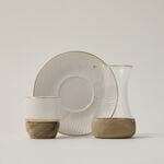 18 Pcs Arabic Tea And Coffee Set White Blend image number 0
