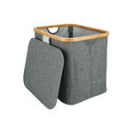Laundry Bamboo Fabric Hamper With Cover image number 2