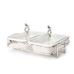 Twin Rectangle Casserole With Hanger And Warmer Stand  image number 0