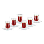 Arabic Tea Cup Set 12Pc Gold image number 0