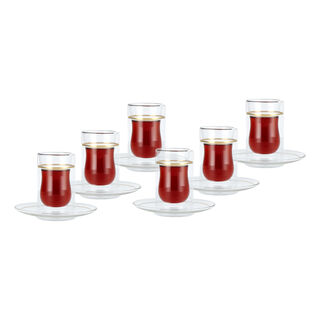 Arabic Tea Cup Set 12Pc Gold
