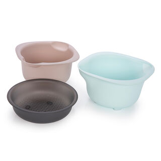 Alberto Set Of 3 Mixing Bowls W/ Non Skid Bottom