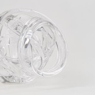 Homez glass twist home accent clear 15*15*15cm