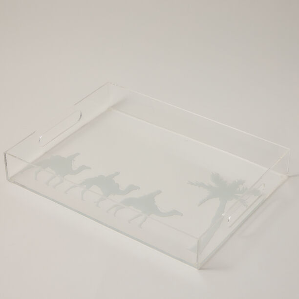 Dallaty Acrylic Serving Tray with ًWhite Camel Print image number 0