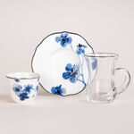 La Mesa Porcelain Tea And Coffee Set 21 Pieces Blue image number 1