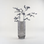 هومز مزهرية زجاج رمادي فاتح 15*15*34.3 سم image number 2