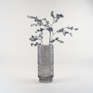 Homez vase glass light grey 15*15*34.3 cm