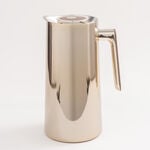 Dallaty 1L champagne gold steel vacuum flask with wooden handle image number 1