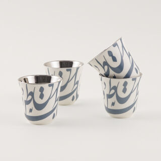 Dallaty 4pcs ceramic coffee set, white