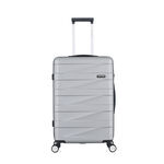 3 Piece Abs Trolley Case Set Horizontal Stripes Silver 20/24/28" image number 3