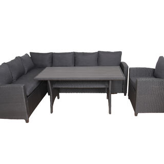 Corner Sofa set Gray 3 pcs