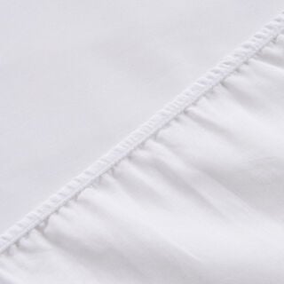 Boutique Blanche Fitted Sheet 100% Cotton 300Tc Sateen Queen, White 160*200 Cm