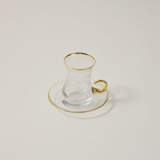 18 Piece Tea Set Gold Pattern