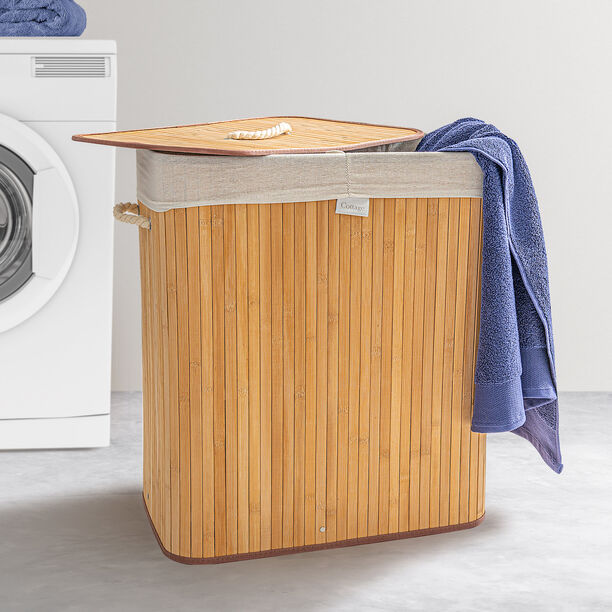 Cottage bamboo hamper 52*32*60 cm image number 6