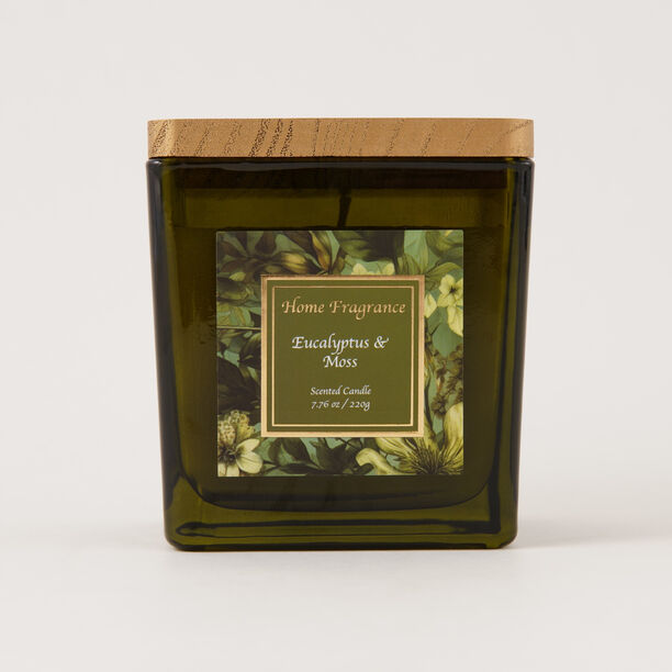 Homez Flowery Scented Candle Wax Eucalyptus And Moss 220 G image number 3