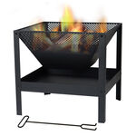 Homez Metal Firepit For Wood And Charcoal, 40.3*40.3*38 Cm image number 0