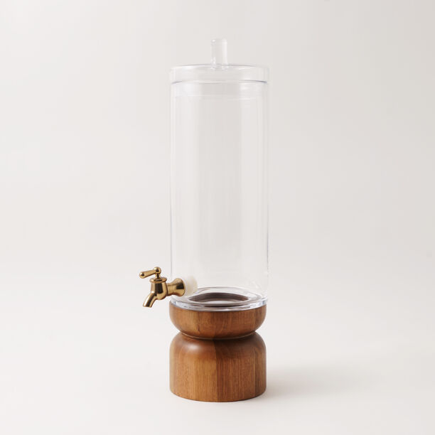 La Mesa glass beverage dispenser with acacia wood base 4.3 L image number 0