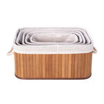 5 Pcs Bamboo Basket Set Natural image number 3