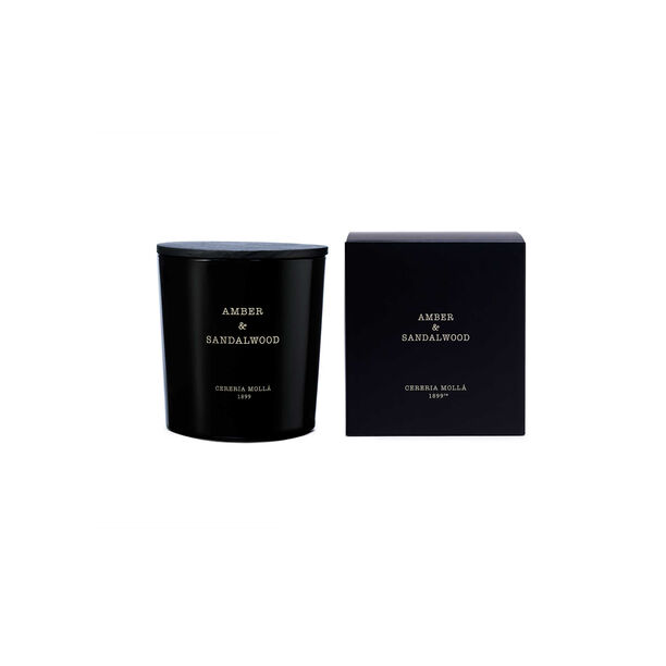 3 wick amber & sandal wood scented jar candle 600 g image number 1