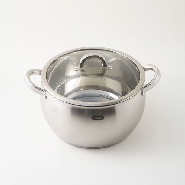 Alberto stainless steel pot with lid, silver 8.2L image number 1