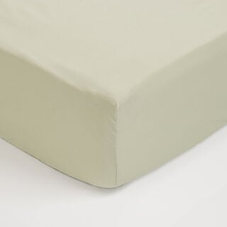 Boutique Blanche Fitted Sheet 100% Cotton 200Tc Percale Super King, Sea Green 200*200 Cm