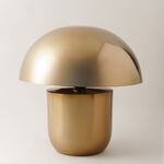 هومز مصباح طاولة دائري معدني، ذهبي 39*39*39سم image number 0