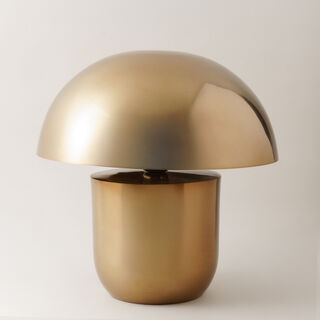 هومز مصباح طاولة دائري معدني، ذهبي 39*39*39سم