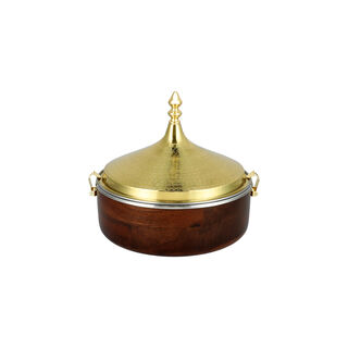Food Warmer With Lid Hammered
