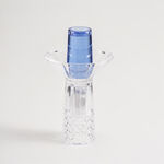 هومز مبخرة عود دايموند زجاج 16*16*30سم، أزرق image number 0