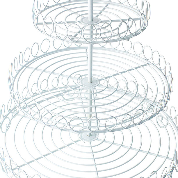 3 Layers Cup Cake Stand With Heart Handle  image number 1