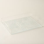Dallaty Acrylic Tray With Frosted Pattern 40*30*6H cm image number 0