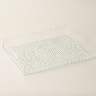 Dallaty Acrylic Tray With Frosted Pattern 40*30*6H cm