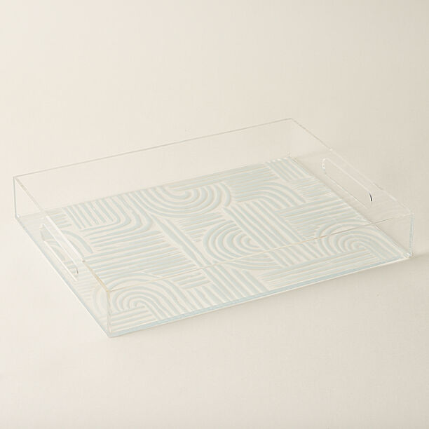 Dallaty Acrylic Tray With Frosted Pattern 40*30*6H cm image number 0