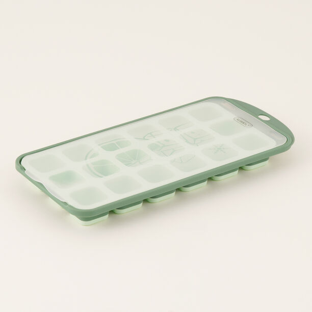 Alberto silicone ice tray with lid, light green, 18 cavities image number 0
