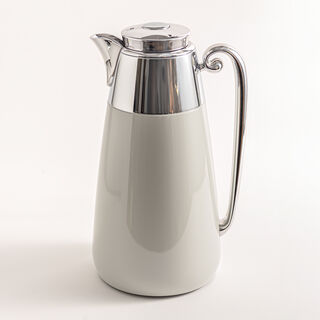 Dallaty set of 2 steel vacuum flask grey & gold 1L