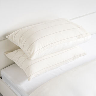 cream striped comforter set 3pcs king size 260*240cm