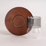 Dallaty white glass and wood tea cups set 12 pcs image number 1