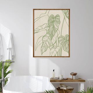 Homez canvas wall art painting leaf pattern design *120*4.5cm