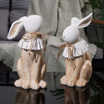 Homez Resin Rabbit With Hemp Rope, Brown 14*14*24.5Cm image number 6